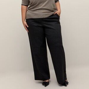 Penningtons Women's Size 2X Dark Brown Essential Ponte de Roma Wide Leg Pant